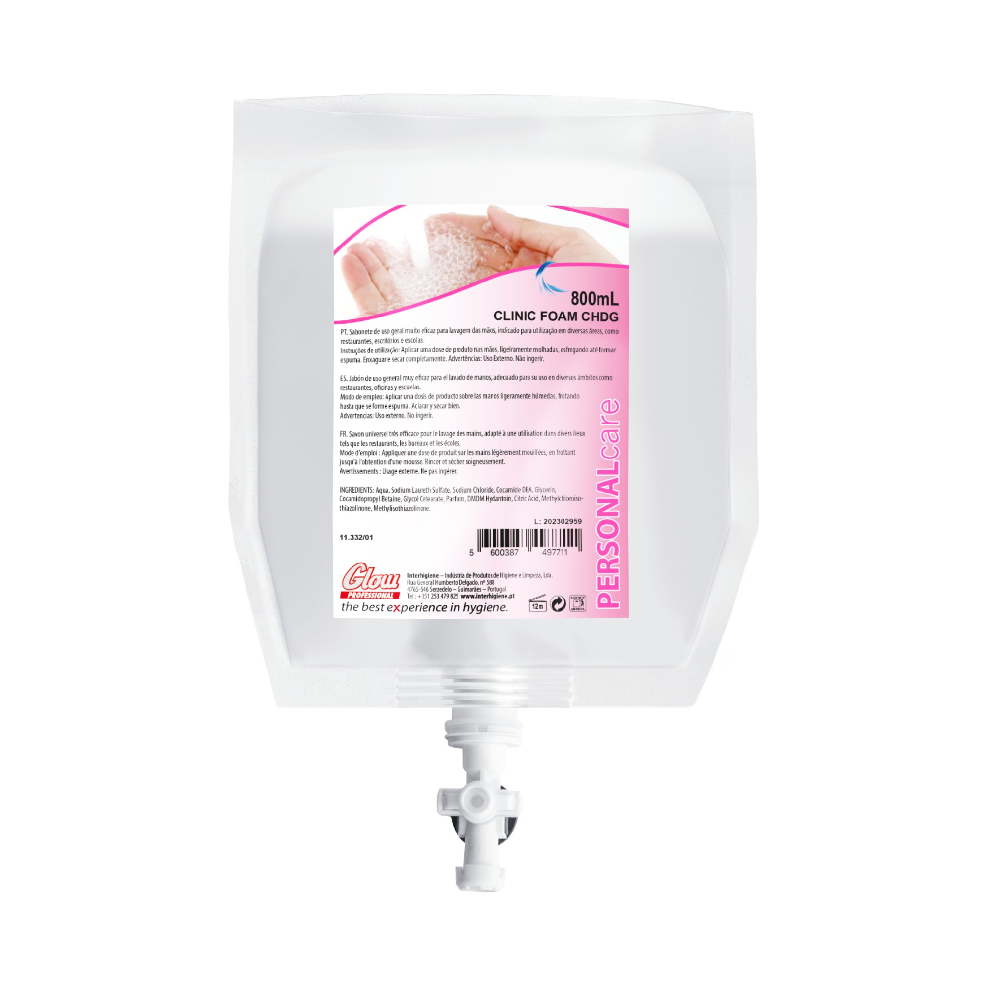 5600387497926-CLINIC FOAM CHDG - Sabonete Espuma Desinf. CHGD (Rec. 800ml)