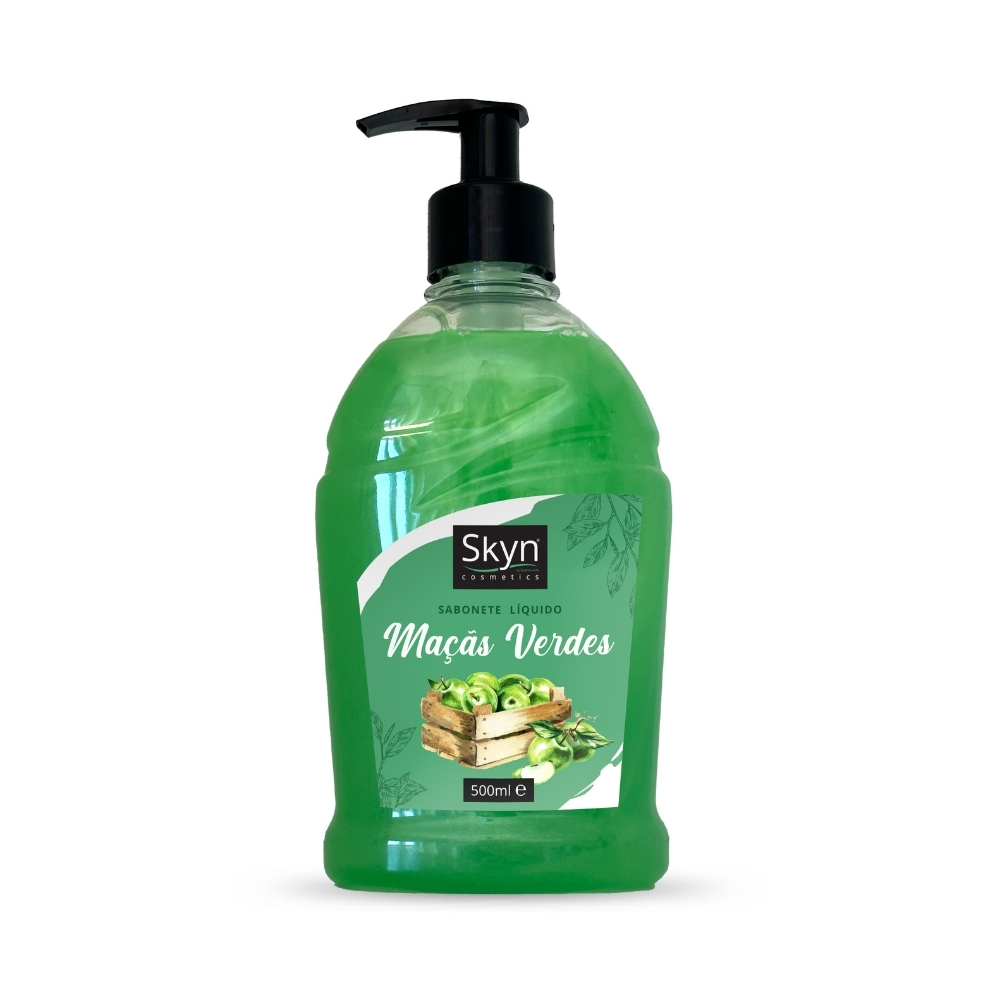 5600387496448-SKYN COSMETICS - 500ml - Sab. Líq. Maçãs Verdes (NOVO)